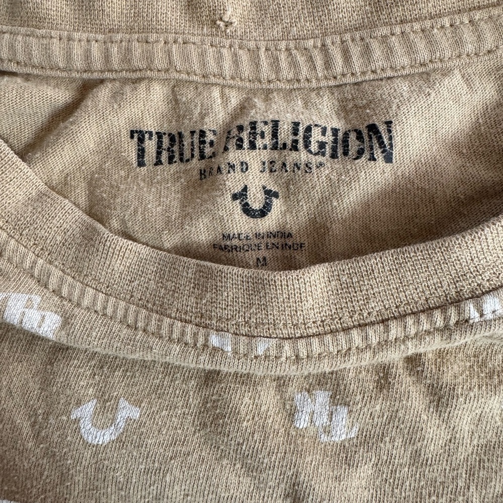 True Religion Beige Graphic Tee - Picture 3 of 7